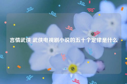 言情武侠 武侠电视剧小说的五十个定律是什么
