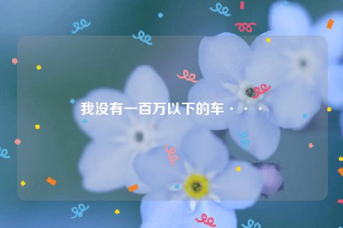 我没有一百万以下的车···